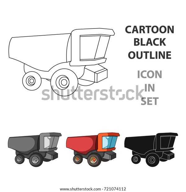 Truck with a large\
windshield. Agricultural Machine for  of cut plants.Agricultural\
Machinery single icon in cartoon style vector symbol stock web\
illustration.