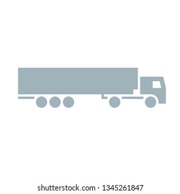 Truck length flat icon