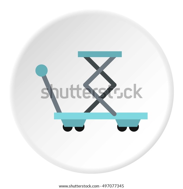 Truck with lifting spring\
icon. Flat illustration of truck with lifting spring vector icon\
for web