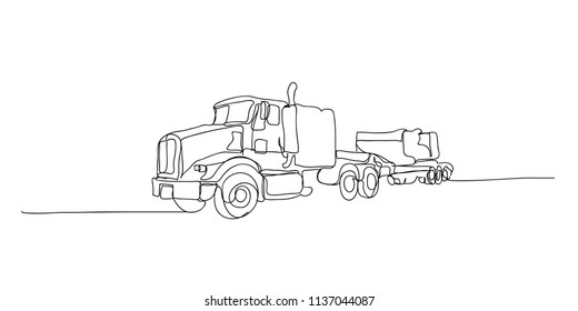 truck, line drawing style,vector design