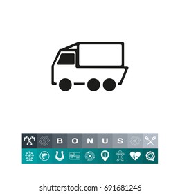 Truck line icon
