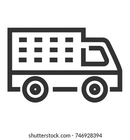 Truck line icon