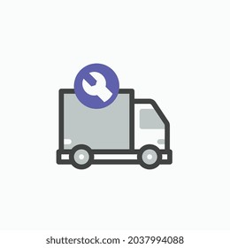 truck Line icon for business website,apps, and many more