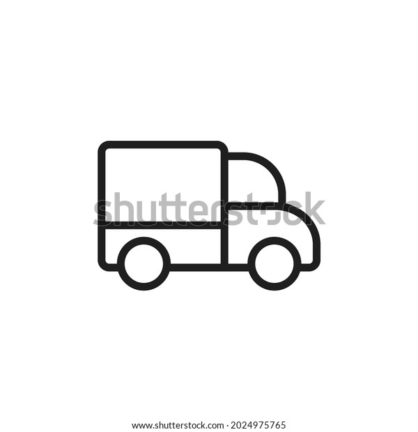 truck line icon. cargo\
transportation and delivery symbol. isolated vector image in simple\
style