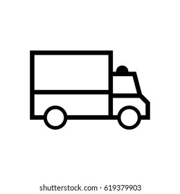 Truck line icon illustration isolated vector sign symbol
