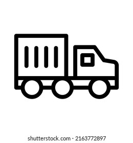 truck line icon illustration vector graphic