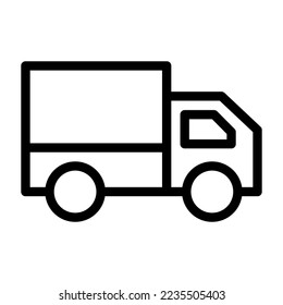 truck line icon illustration vector graphic