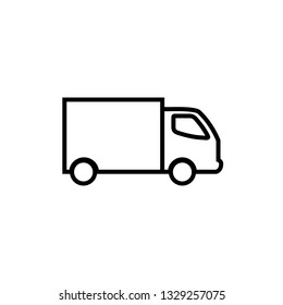 Truck line icon, logo isolated on white background