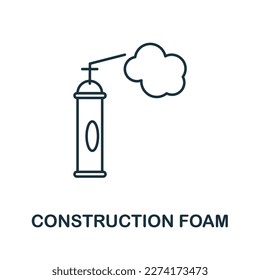Icono de línea del camión. Elemento sencillo de la colección de construcción. Icono de esquema de Camión Creativo para diseño web, plantillas, infografías y más
