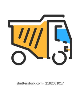 Truck line icon. Trasport symbol. Vector illustration