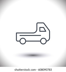 Truck line icon vector