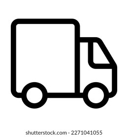 truck line icon vector design template and illustration
