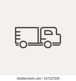 truck line icon vector eps