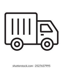 truck line icon. vector illustration.