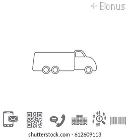 truck line icon. vector illustration