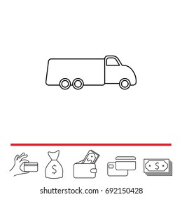 truck line icon. vector illustration