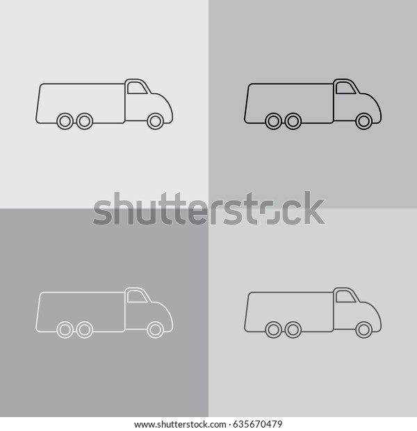 truck line icon. vector\
illustration