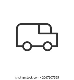 Truck line icon. Web symbol for web and apps. Sign design in outline style. Truck stroke object.