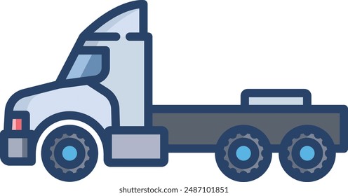 Truck linear color illustration icon