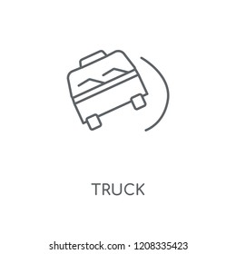 Truck linear icon. Truck concept stroke symbol design. Thin graphic elements vector illustration, outline pattern on a white background, eps 10.