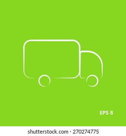 Truck linear style,logo. Delivery. Vector illustration EPS8