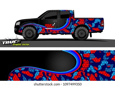 truck livery design vector. abstract background for vehicle vinyl wrap