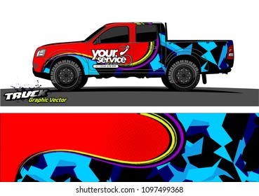 truck livery design vector. abstract background for vehicle vinyl wrap