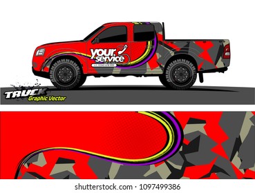 truck livery design vector. abstract background for vehicle vinyl wrap