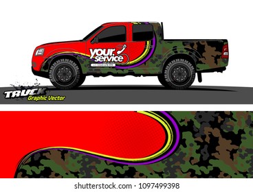 truck livery design vector. abstract background for vehicle vinyl wrap
