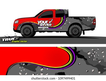 truck livery design vector. abstract background for vehicle vinyl wrap