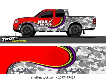 truck livery design vector. abstract background for vehicle vinyl wrap