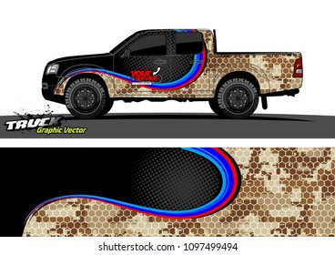 truck livery design vector. abstract background for vehicle vinyl wrap