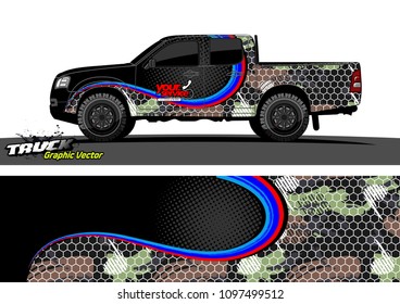 truck livery design vector. abstract background for vehicle vinyl wrap