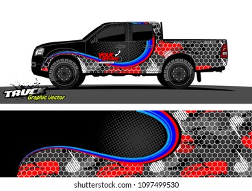 truck livery design vector. abstract background for vehicle vinyl wrap