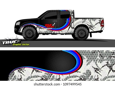 truck livery design vector. abstract background for vehicle vinyl wrap