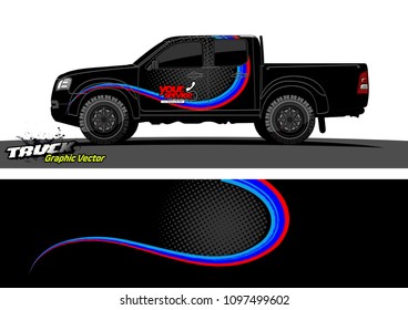 truck livery design vector. abstract background for vehicle vinyl wrap