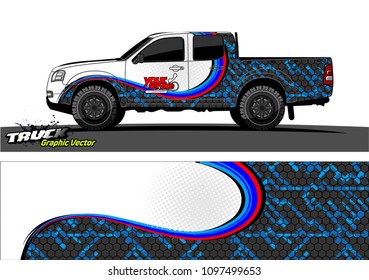 truck livery design vector. abstract background for vehicle vinyl wrap