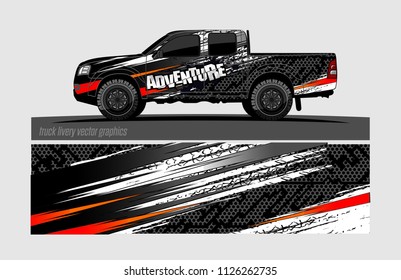 truck livery design vector. abstract background for vehicle vinyl branding