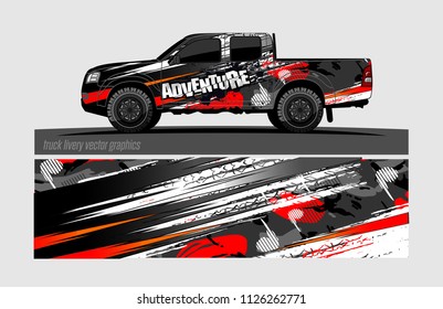 truck livery design vector. abstract background for vehicle vinyl branding