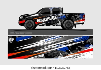truck livery design vector. abstract background for vehicle vinyl branding