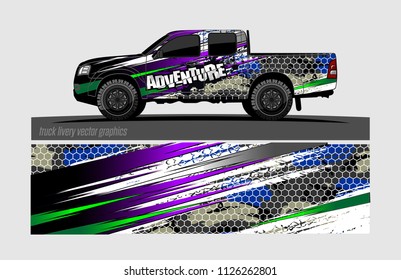 truck livery design vector. abstract background for vehicle vinyl branding
