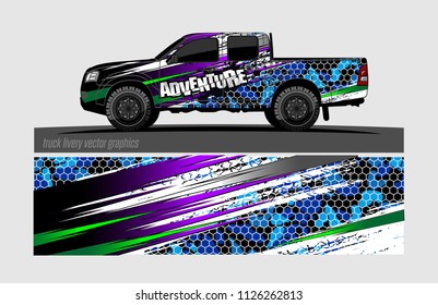 truck livery design vector. abstract background for vehicle vinyl branding