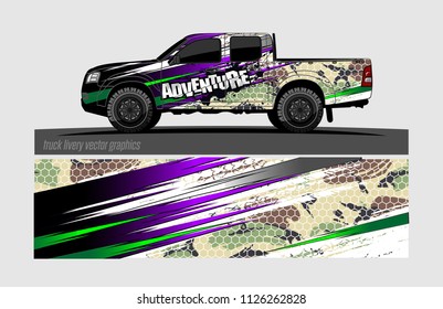 truck livery design vector. abstract background for vehicle vinyl branding