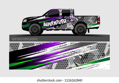 truck livery design vector. abstract background for vehicle vinyl branding