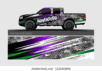truck livery design vector. abstract background for vehicle vinyl branding