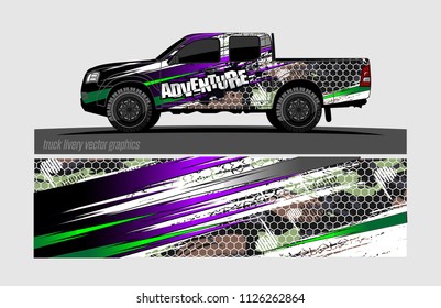 truck livery design vector. abstract background for vehicle vinyl branding