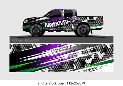 truck livery design vector. abstract background for vehicle vinyl branding