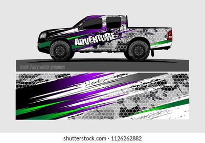 truck livery design vector. abstract background for vehicle vinyl branding