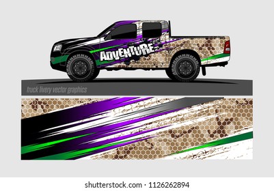truck livery design vector. abstract background for vehicle vinyl branding