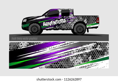 truck livery design vector. abstract background for vehicle vinyl branding